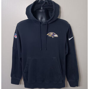 Baltimore Ravens Men’s Small NFL Hoodie Nike Sideline Club Fleece Black
